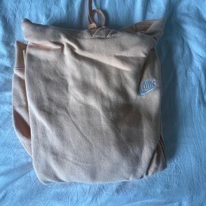 ORANGE NIKE CLUB FLEECE HOODIE | SIZE L
